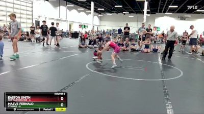 56 lbs Round 5 (6 Team) - Maeve Fernald, CTWHALE vs Easton Smith, Mat Warriors Red