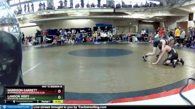 86 lbs Champ. Round 1 - Harrison Garrett, Bloomington South Wrestling Club vs Landon Hisey, Rochester Wrestling Club