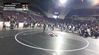 67 lbs Champ. Round 2 - Killian Collins, Bear Cave Wrestling Club vs Brax Peterson, Athlos Wrestling
