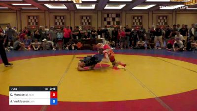 70 kg Final - Christian Monserrat, New York Athletic Club vs Jarod Verkleeren, Cavalier Wrestling Club