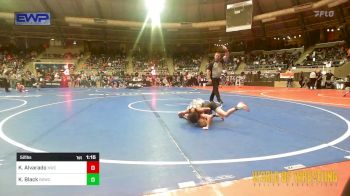 52 lbs Round Of 16 - Kristian Alvarado, Kalispell Wrestling Club vs Kyler Black, Big Game WC