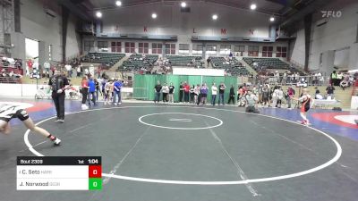 135 lbs Quarterfinal - Carter Seto, Harris County Wrestling Club vs Jaxon Norwood, Georgia