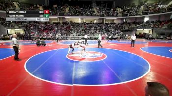 100 lbs Semifinal - Paris Watts, Lee County vs Emma Thomas, Mill Creek