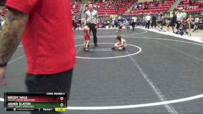 46 lbs Cons. Round 4 - Brody Hale, Valley Center Wrestling vs Asher Slaton, Caney Valley Wrestling