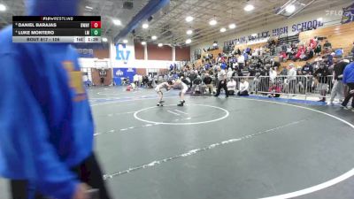 106 lbs Semifinal - Daniel Barajas, Downey vs Luke Montero, La Mirada