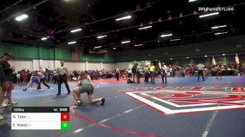 220 lbs Consi Of 8 #1 - Noah Todd, TN vs Eli Makel, PA