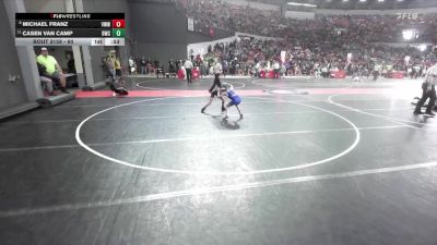 60 lbs Champ. Round 2 - Casen Van Camp, Brillion Wrestling Club vs Michael Franz, Mukwonago Wrestling Club