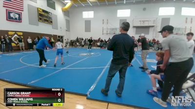 77 lbs Round 2 - Carson Grant, Lovell Middle School vs Cohen Williams, Cody Middle School