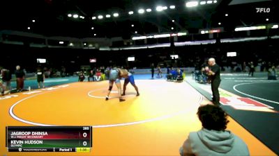 285 lbs Semifinal - Kevin Hudson, Olympic vs Jagroop Dhinsa, W.J. Mouat Secondary