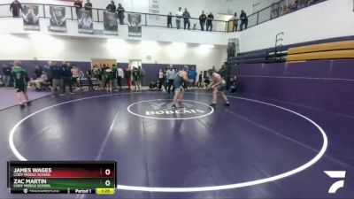 220 lbs Cons. Semi - James Wages, Cody Middle School vs Zac Martin, Cody Middle School