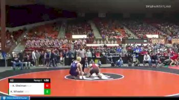 182 lbs Quarterfinal - Keaton Shelman, Meriden-Jefferson West vs Kale Wheeler, Scott Community