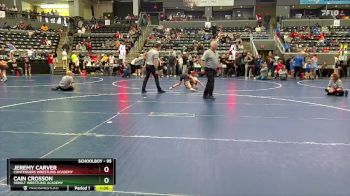 95 lbs Quarterfinal - Jeremy Carver, Contenders Wrestling Academy vs Cain Crosson, Sebolt Wrestling Academy