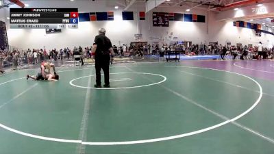 117/135 Round 1 - Jimmy Johnson, South Augusta Wrestling vs Mateus Erazo, Powhatan Youth Wrestling Club