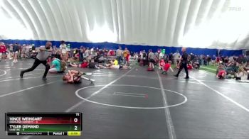 72 lbs Round 4 (8 Team) - Vince Weingart, Highland Hornets vs Tyler Demand, Lake WC