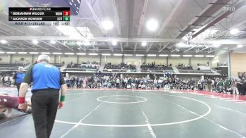 215 lbs Semifinal - Benjahmin Wilcox, Woonsocket vs Jackson Bowden, Scituate