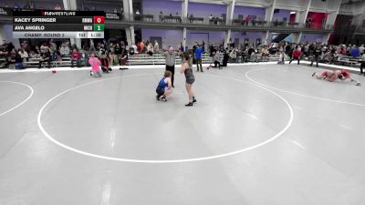 JR GIRLS HARDLUCK - 143.8-144.6 Champ. Round 2 - Kacey Springer, Rocky Mountain Wrestling Academy vs Ava Angelo, Michigan