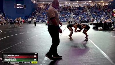 113 lbs Cons. Round 1 - Cooper Brandt, Wilson Memorial vs Nico DeRado, St Joseph Metuchen