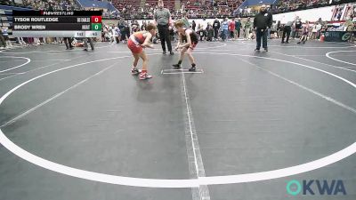 64 lbs Quarterfinal - Tyson Routledge, Del City Little League Wrestling vs Brody Wren, Heat