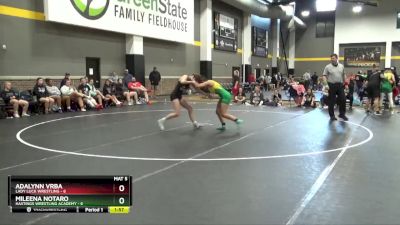 112 lbs Round 6 (16 Team) - Adalynn Vrba, Lady Luck Wrestling vs Mileena Notaro, Hastings Wrestling Academy