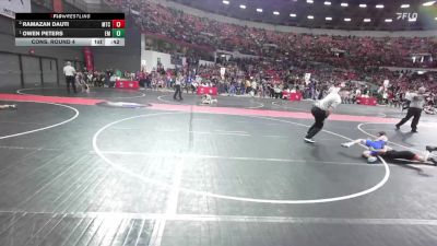 69 lbs Cons. Round 4 - Owen Peters, Elk Mound vs Ramazan Dauti, Maverick Training Center