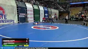 105 lbs Quarterfinal - Jaden Breeden, Liberty vs Madison Young, Central (Park Hills)