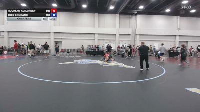 105 lbs Quarters - Rocklan Kurzinsky, Wave Wrestling Club vs Trey Longano, Beebe Trained