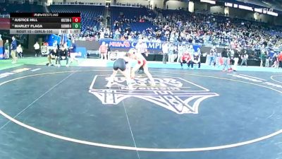 Girls-100 lbs Champ. Round 1 - Justice Hill, Holton (Girls) vs Marley Flaga, Stevensville Lakeshore (Girls)