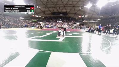 Boys 1B/2B 157 Champ. Round 2 - Peyton Bailey, Jenkins (Chewelah) vs Lincoln Wright, Freeman