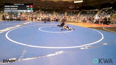 52 lbs 3rd Place - Stone Charlton, Beggs Youth Wrestling Program vs Cainen Sitzman, Tulsa Blue T Panthers