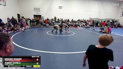 83-86 lbs Round 3 - Bridger Warner, Douglas Middle School vs Robert Daniels, Carey Jr High