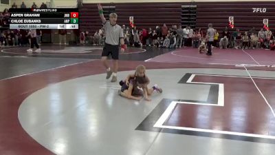 PW-2 lbs Quarterfinal - Chloe Eubanks, Alburnett Mat Pack vs Aspen Graham, Junior Warrior Wrestling
