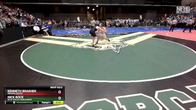 6A-175 lbs Cons. Round 1 - Nick Bock, Blue Valley Northwest vs Kenneth Brasher, Wichita-South