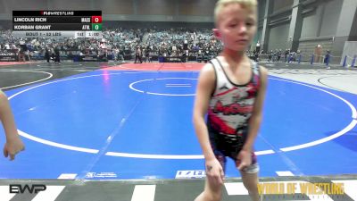 52 lbs Round Of 32 - Korban Grant, Athlos Wrestling vs Lincoln Rich, Massa Maniacs
