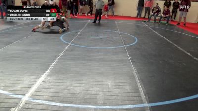 160_B lbs Consi Of 8 #1 - Logan Sopic, Clearfield vs Zane Johnson, Governor Mifflin