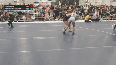 135 lbs Champ. Rd Of 32 - Savannah Bratten, Rogue Warrior vs Violet Rote, Big Game Wrestling Club