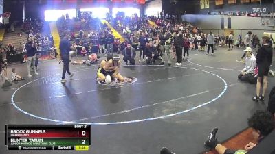 165/175 Round 2 - Hunter Tatum, Junior MatDog Wrestling Club vs Brock Gunnels, Unaffiliated