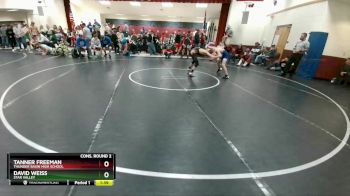 113 lbs Cons. Round 2 - David Weiss, Star Valley vs Tanner Freeman, Thunder Basin High School