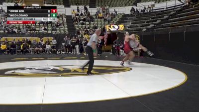 165 lbs Champ. Round 1 - Nico Lozano, Little Rock vs Owen Eck, Oklahoma