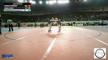130 lbs Consolation - Charlie Kennedy, Yukon Middle School Girls vs Jenna Stout, Little Axe Takedown Club