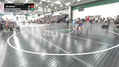 157 lbs Champ. Round 2 - Caden Underwood, Kearney High School vs Jet Brown, Mo West