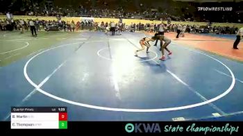 98 lbs Quarterfinal - Brice Martin, Elgin Wrestling vs Caleb Thompson, Sperry Wrestling Club