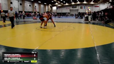 174 lbs Cons. Round 2 - Roman Coldwell, Labette Community College vs Kelvin Casasola, Western Colorado University