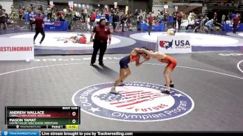 120 lbs Cons. Round 1 - Andrew Wallace, Cabrillo High School Wrestling vs Mason Yamat, Castro Valley HIgh School Wrestling