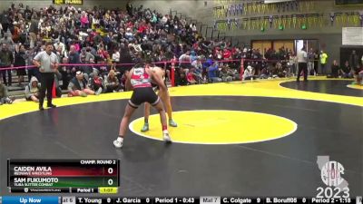 112 lbs Champ. Round 2 - Caiden Avila, Redwave Wrestling vs Sam Fukumoto, Yuba Sutter Combat