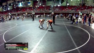 126 lbs 1st Place Match - Victoria Powers, Nebraska Wrestling Academy vs Caydence Rasby, Sutherland Youth Wrestling Club