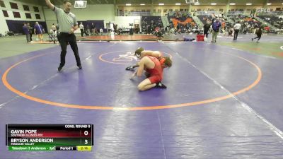 149 lbs Cons. Round 5 - Bryson Anderson, Missouri Valley vs Gavin Pope, Southern Illinois RTC