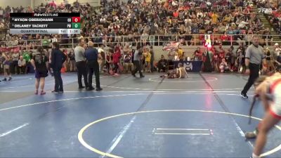 106 lbs Quarterfinal - Delaney Tackett, Pursuit Wrestling vs Nyxon Oberjohann, Unaffiliated