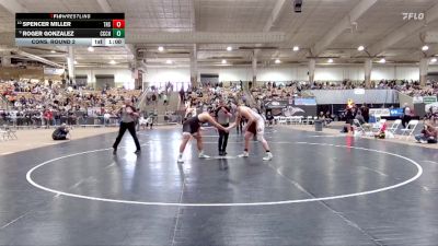 A 285 lbs Cons. Round 2 - Spencer Miller, Tennessee High School vs Roger Gonzalez, Cheatham Co. Central High School