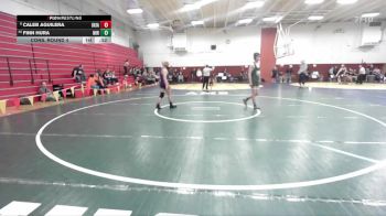 128 lbs Cons. Round 4 - Caleb Aguilera, Ukiah vs Finn Hura, Miramonte