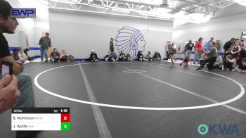 67 lbs Semifinal - Bentlee McKinnon, Weatherford Youth Wrestling vs Jaysten Wolfe, Team Nomad